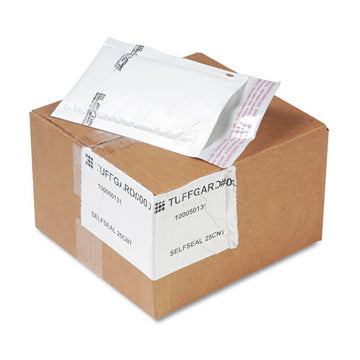 Sealed Air Jiffy Tuffgard Self-seal Cushioned Mailer, #000, Barrier Bubble Lining, Self-adhesive Closure, 4 X 8, White, 25-carton freeshipping - TVN Wholesale